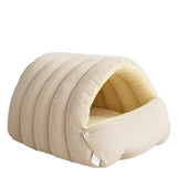 Removable Washable Fabric Closed Cat House Bed Winter Warm Nest