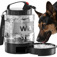 Lassot Large Capacity Portable Pull-Out Dog Water Bowl Black