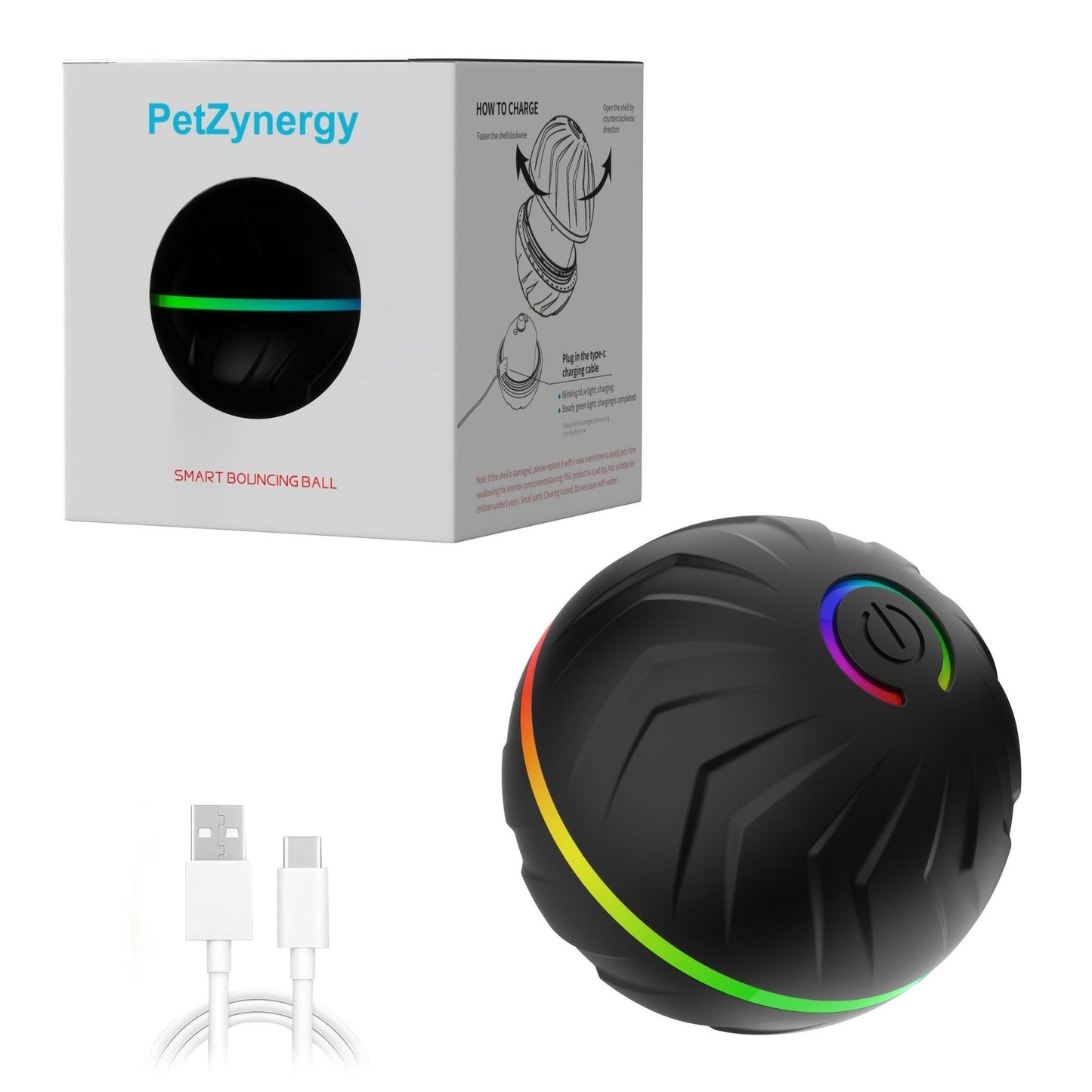 Intelligent Gravity Bouncing LED Ball Interactive Dog Toy