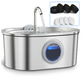 Stainless Steel Automatic Dog Water Feeder Dispenser 3.2L Capacity