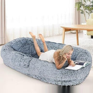 Queen Size Waterproof Faux Fur Sofa Dog Bed With Optional Blanket