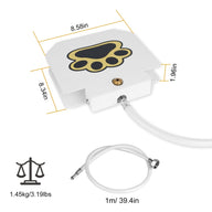 Step-On Activated Dog Water Fountain with Paw Pedal Valve White