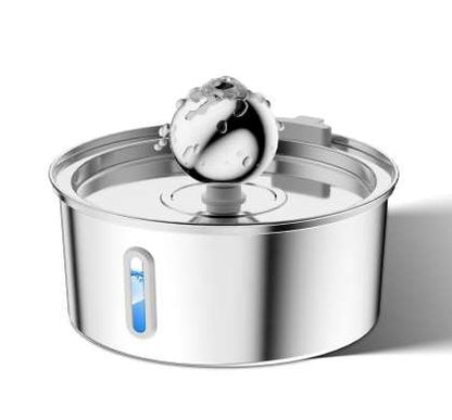 All Stainless Steel Pet Water Dispenser Round Runway Type Large Capacity Dogs And Cats Water Dispenser