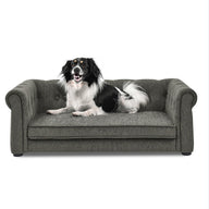 Rectangular Dark Grey PP Dog Bed for Medium and Large Dogs