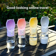 Portable Transparent Plastic Dog Water Bowl Kettle 380ml & 550ml