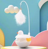 Cat Toys - Interactive Toy For Cat , Kitten Toys, Lightweight Resin Duck Shape Fun Stick For Kitten Play Indoor Outdoor ,Removable And Washable Duck Cat Toy