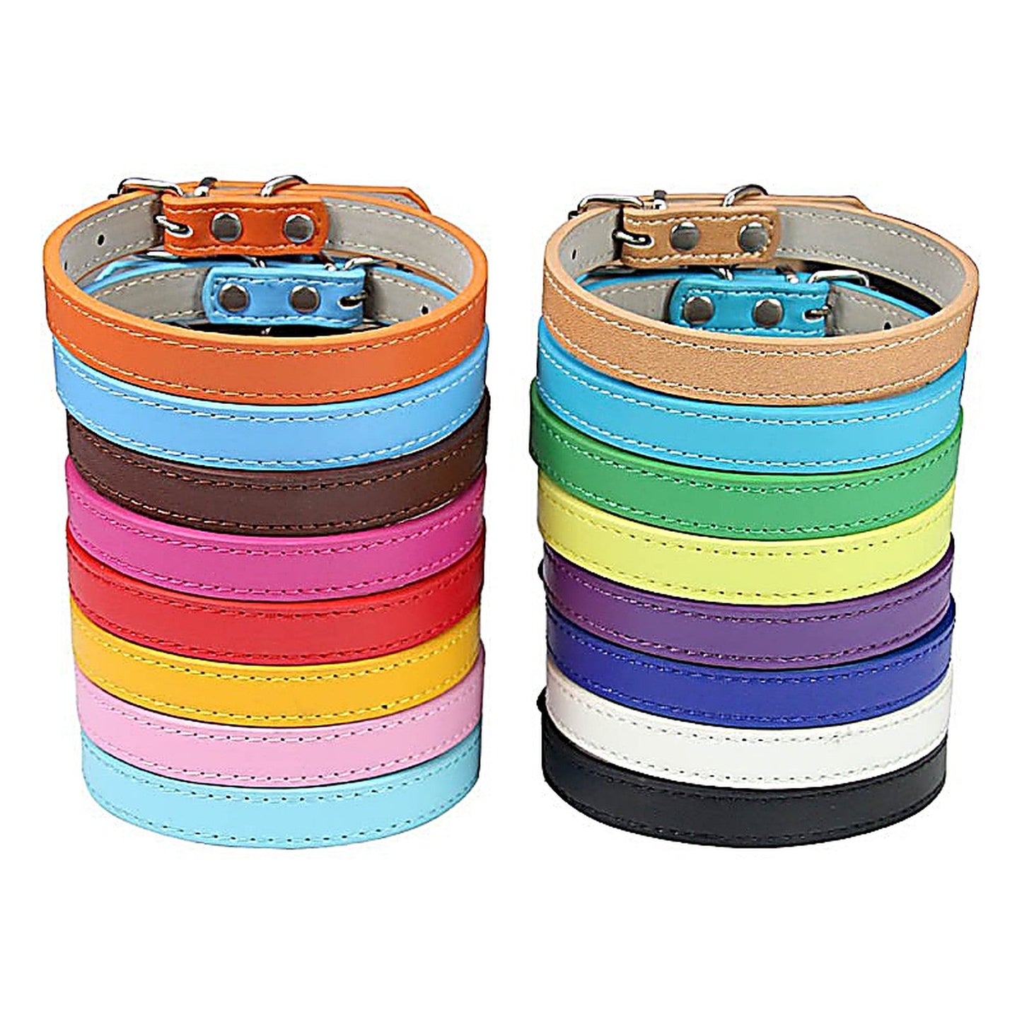PU Leather Dog Collar in Multiple Colors
