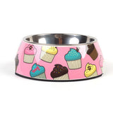 Stainless Steel Dog Bowl in Banana, Blue Cat, Catton & Ice Cream Colors