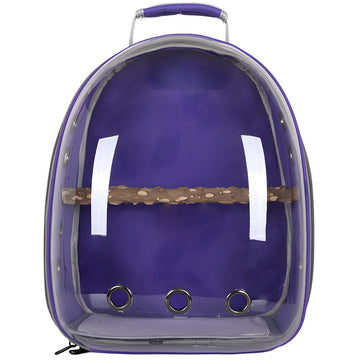 Convenient Transparent Plastic Bird Carrier with Handle and Ventilation