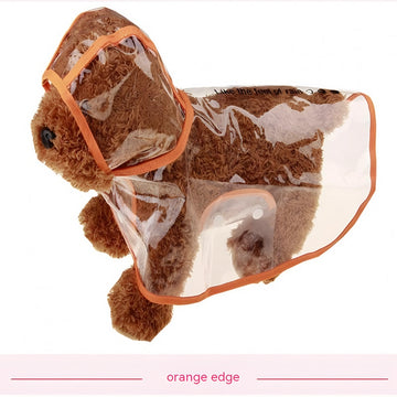 Transparent Plastic Dog Raincoat with Hood - Multiple Sizes & Colors
