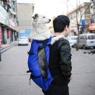 Double Shoulder Nylon Dog Carrier Backpack for Travel and Outdoors