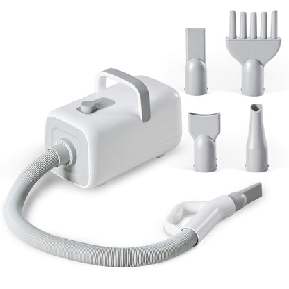 1550W High Velocity Pet Blow Dryer With Heater For Grooming, Speed Temperature Adjustable Dog Blower Grooming Dryer With 4 Nozzles