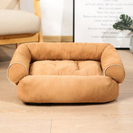 Winter Warm Fabric Dog Sofa Bed with Raised Edges