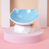 Ceramic Cat Canned Food Feeding Bowl with Cat Ear Design