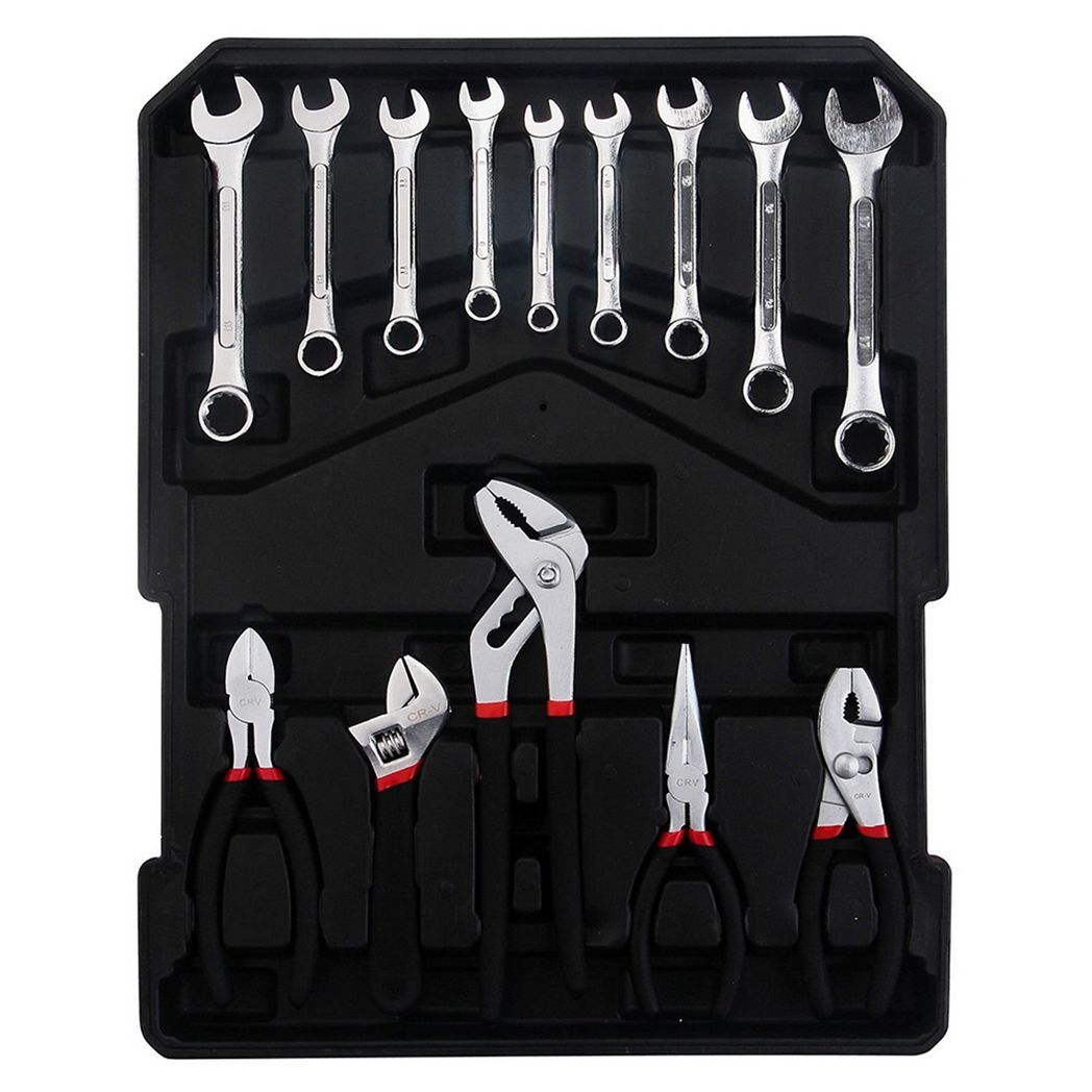 799pcs Aluminum Trolley Case Tool Set Silver - Asmota