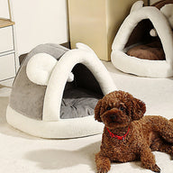Self-Warming Fabric Cat Tent Cave Bed for Small & Large Cats