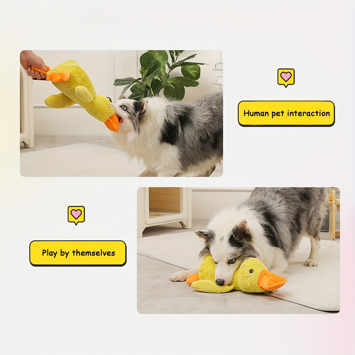 Best Pet Supplies Dog Toys For Small Medium And Large Breeds Cute No-Stuffed And Stuffed Duck With Soft Squeaky Fun For Indoor Puppies And Premium Puppies Plush No Mess Chewing And Playing