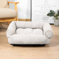 Winter Warm Fabric Dog Sofa Bed with Raised Edges