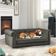 Rectangular Dark Grey PP Dog Bed for Medium and Large Dogs