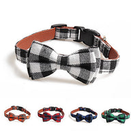 British Plaid Fabric Dog Standard Collar in Multiple Colors