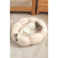 Flower Shaped Soft Cloth Dog Bed Mat with Blanket