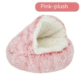 Semi-Closed Shell Plush Fabric Dog Bed with Four Seasons Cover