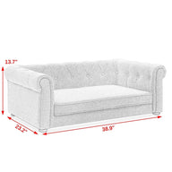 Rectangular Dark Grey PP Dog Bed for Medium and Large Dogs