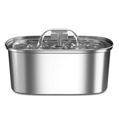 All Stainless Steel Pet Water Dispenser Round Runway Type Large Capacity Dogs And Cats Water Dispenser