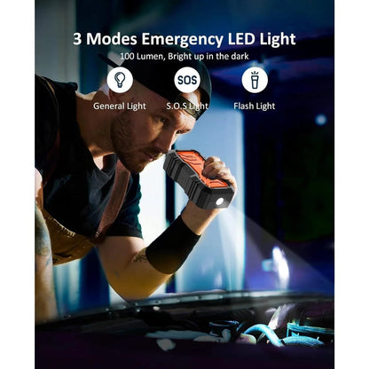 9000mah Jump Starter - 2000A Smart Car Battery Booster Pack with UltraSafe Lithium Battery, Portable Jump Box with LED Light/USB - Asmota