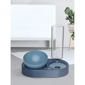 Double Bowl Automatic Drinking Dog Bowl Plastic 600ml