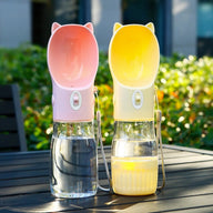 Portable Transparent Plastic Dog Water Bowl Kettle 380ml & 550ml