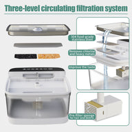 Transparent Plastic Dog Water Fountain with Pump and Filter