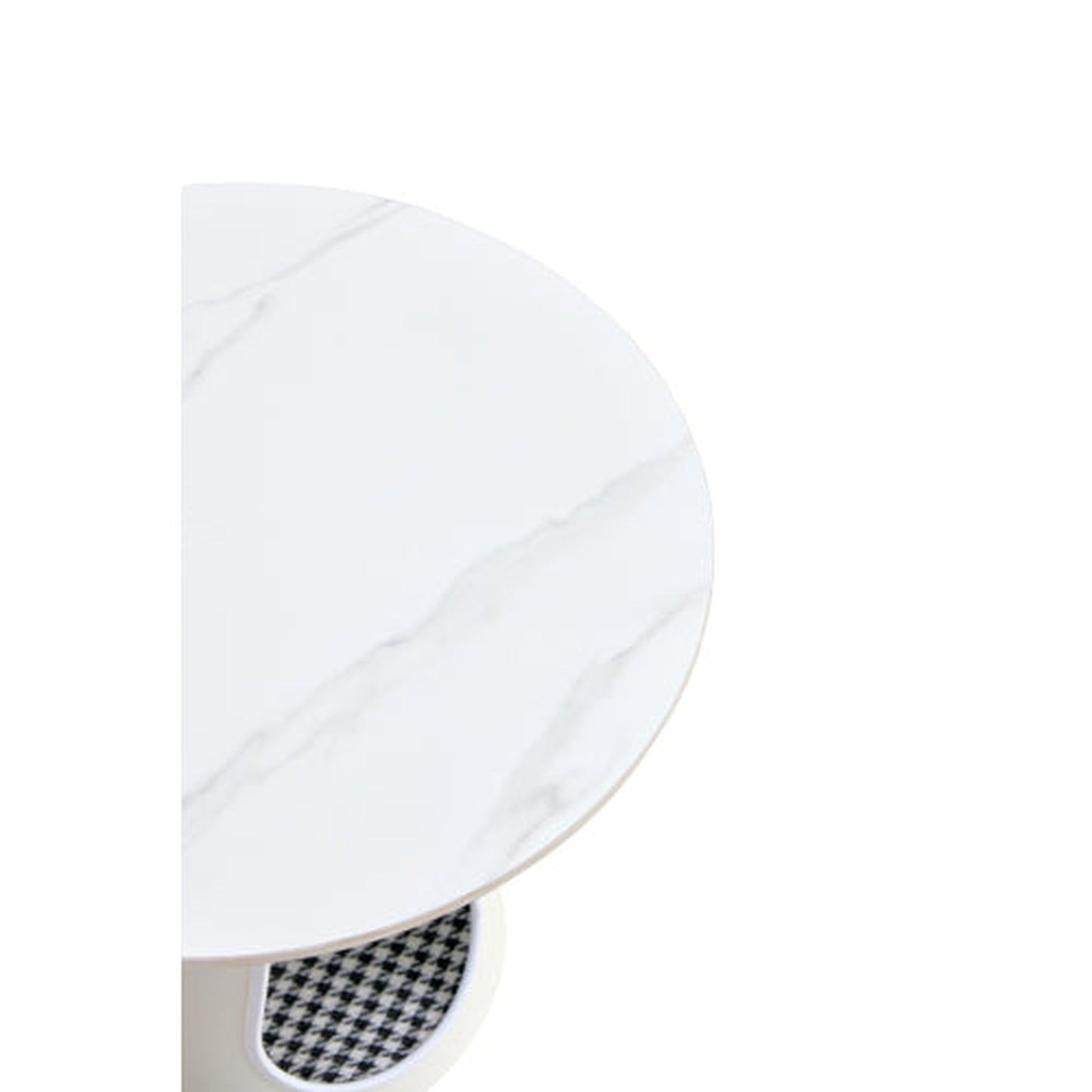 Set of 2 Cat Beds with White Marble Top and Steel Base