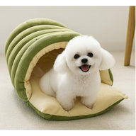 Removable Washable Fabric Closed Cat House Bed Winter Warm Nest