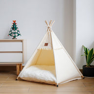 Four Seasons Fabric Tent Dog Bed with Detachable Cover