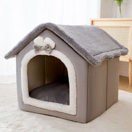 Four Seasons Small Dog Bed with Cotton & PP Material in Brown, Grey, Pink