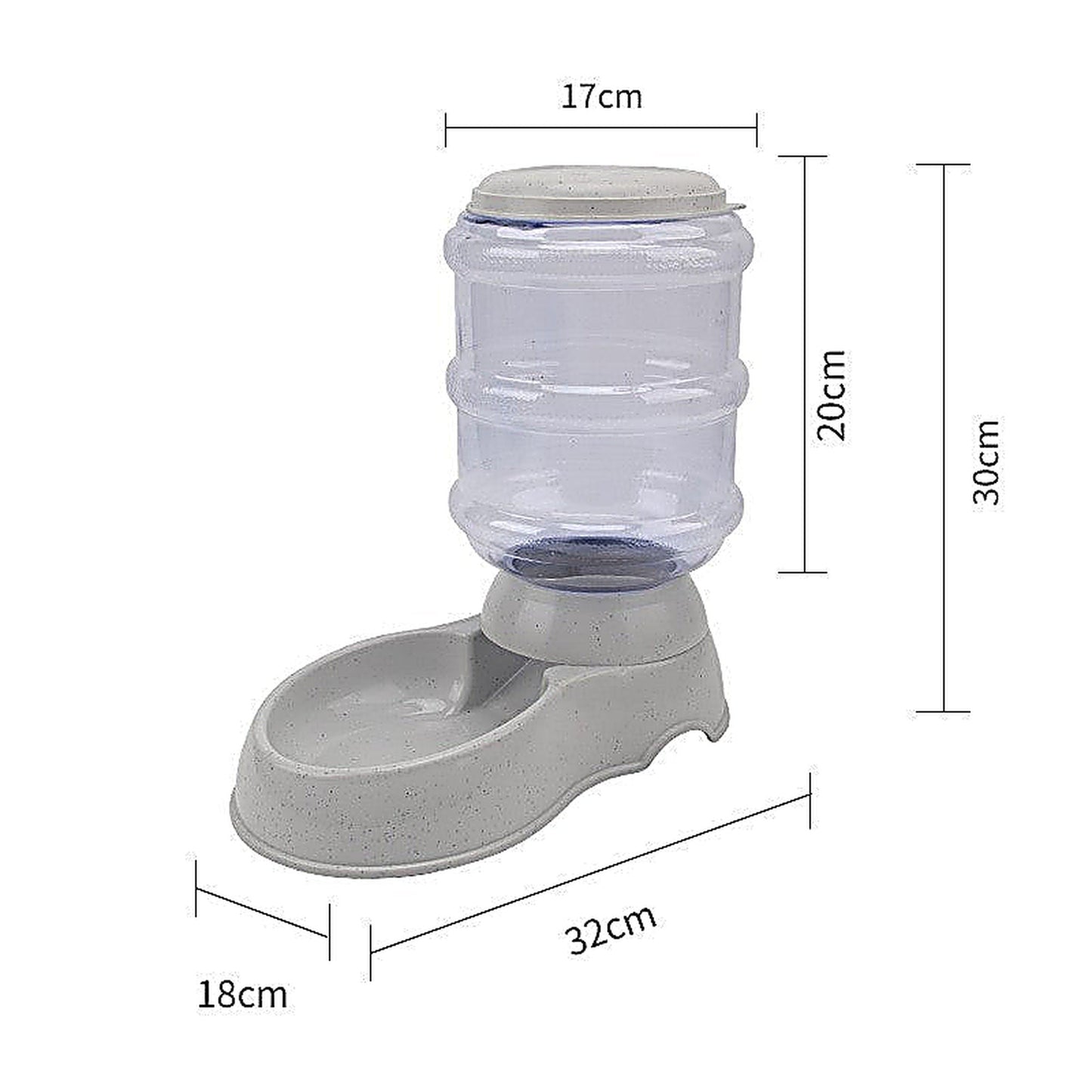 Durable PP Dog Water Fountain in Grey, Grey 2, or Pink