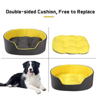 Comfort Nest Plush Dog Bed Mat in Avocado Green or Yellow Black