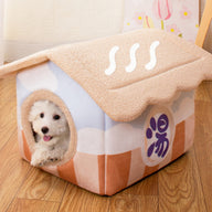 Removable Washable Semi-Surrounded Villa Dog Bed