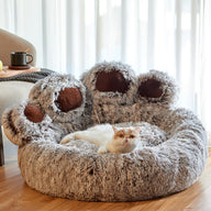 Teddy Fabric Fleece Dog Bed with Optional Removable Mat