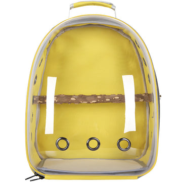 Convenient Transparent Plastic Bird Carrier with Handle and Ventilation
