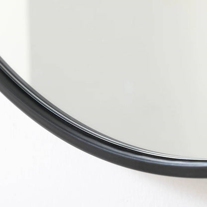 Round 42-inch Wall Mirror in Black - Living Room Bedroom Accent Bathroom Mirror