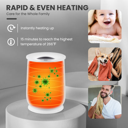 20L Bathroom Towel Warmer with Auto Shut-White - Color: White