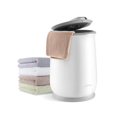 Towel Warmer Bucket with Auto Shut Off for Bathroom-Gray - Color: Gray & White