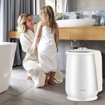 Towel Warmer Bucket with Auto Shut Off for Bathroom-White - Color: White