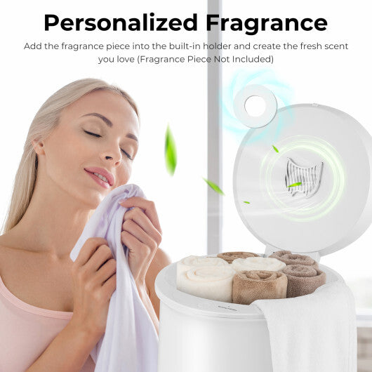 Towel Warmer Bucket with Auto Shut Off for Bathroom-White - Color: White