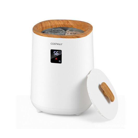 18 L Large Blanket Towel Warmer with LED Display for Bathroom-White - Color: White