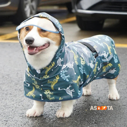 Fullnai Rainy Season Puppy Dog Raincoat Waterproof Pet Clothes for Dogs mascotas Apparel Impermeable Corgi Shiba Inu Rain Coats