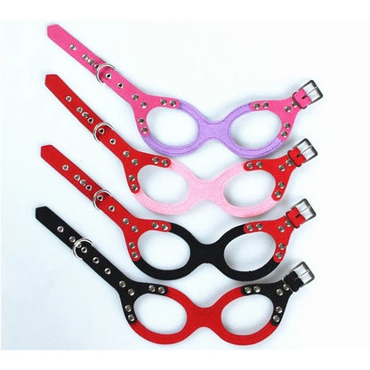 New Pet Dog Harness Soft Leather Dog Harness+ Leash Cute Glass Pattern Harness Attaching Strong Leash For Different Breeds S M L