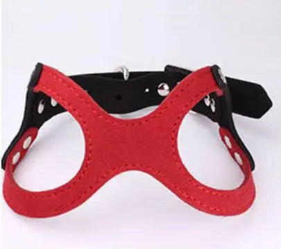 New Pet Dog Harness Soft Leather Dog Harness+ Leash Cute Glass Pattern Harness Attaching Strong Leash For Different Breeds S M L